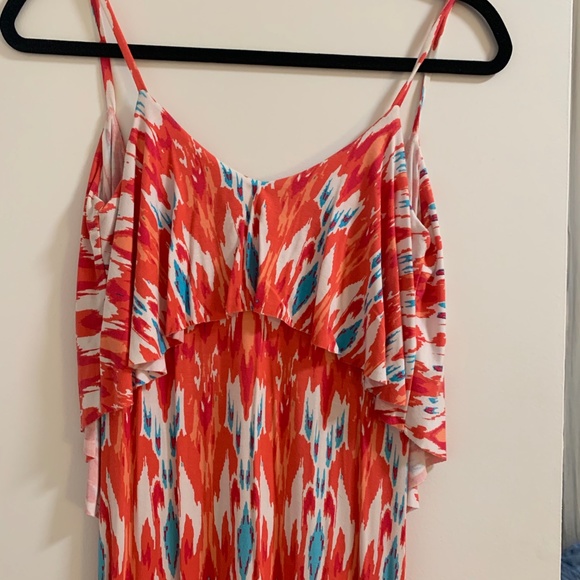 Design Lab Open Back Multi-Color Maxi Dress - Picture 4 of 7